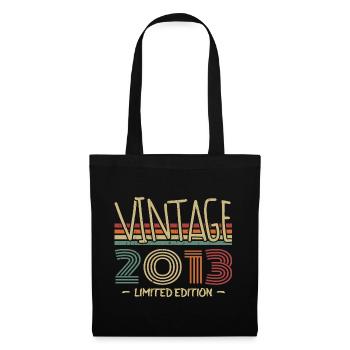 Vintage 2013 Retro 2013 Anniversary Gift - Tote Bag - black - Front