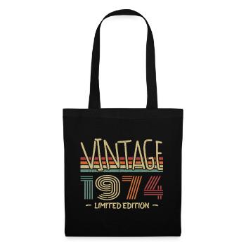 Vintage 1974 Retro 1974 Birthday Gift - Tote Bag - black - Front
