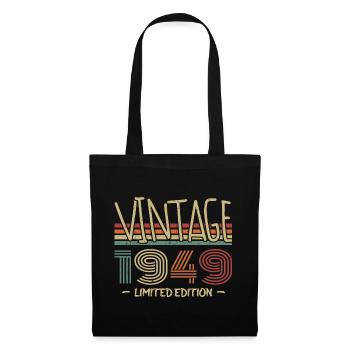 Vintage 1949 Retro 1949 Anniversary Gift - Tote Bag - black - Front