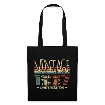 Vintage 1937 Cadeau Anniversaire 1937 Rétro1937 - Sac en tissu - noir - Devant