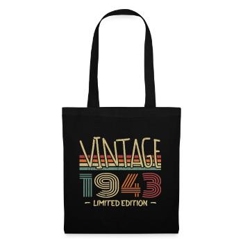 Vintage 1943 Retro 1943 Anniversary Gift - Tote Bag - black - Front