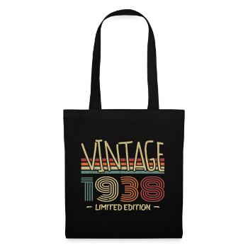 Vintage 1938 Cadeau Anniversaire 1938 Rétro1938 - Sac en tissu - noir - Devant