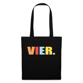 4. Geburtstag Geschenk B-day - Stoffbeutel - Schwarz - Vorne