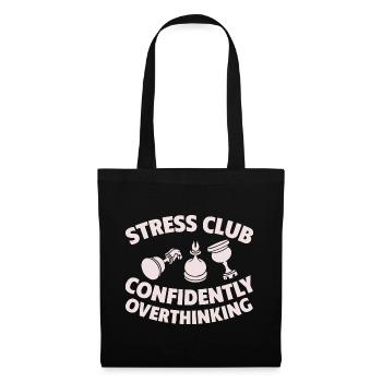 Club du stress, Penser trop en toute confiance 4 - Sac en tissu - noir - Devant