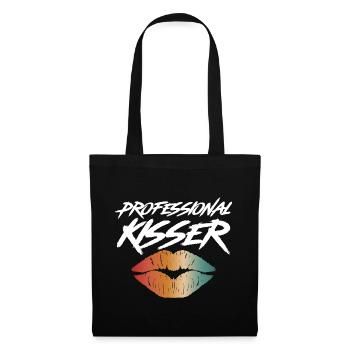 Professional Kisser - Stoffbeutel - Schwarz - Vorne