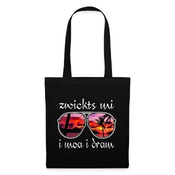 zwickts mi i moa i dram, sentiment de vacances, dialecte - Sac en tissu - noir - Devant