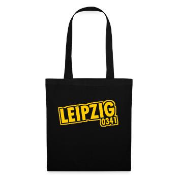 Leipzig - 0341 - Indicatif régional - Saxe - Sac en tissu - noir - Devant