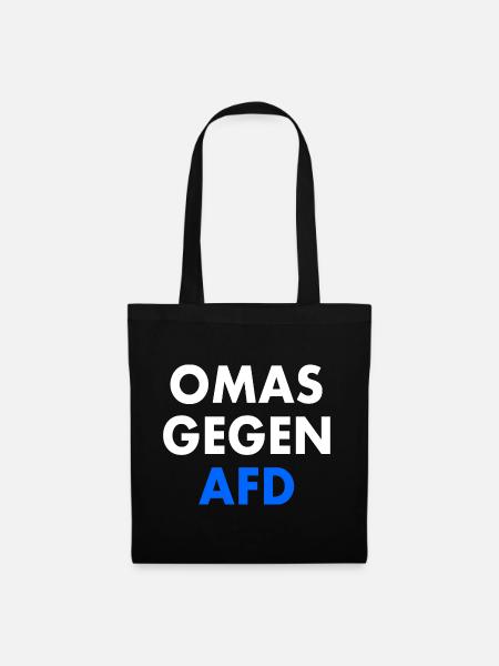 Omas gegen afd - Stoffbeutel - Schwarz
