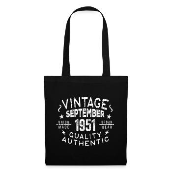 Légendaire depuis septembre 1951 Anniversaire Septembre - Sac en tissu - noir - Devant