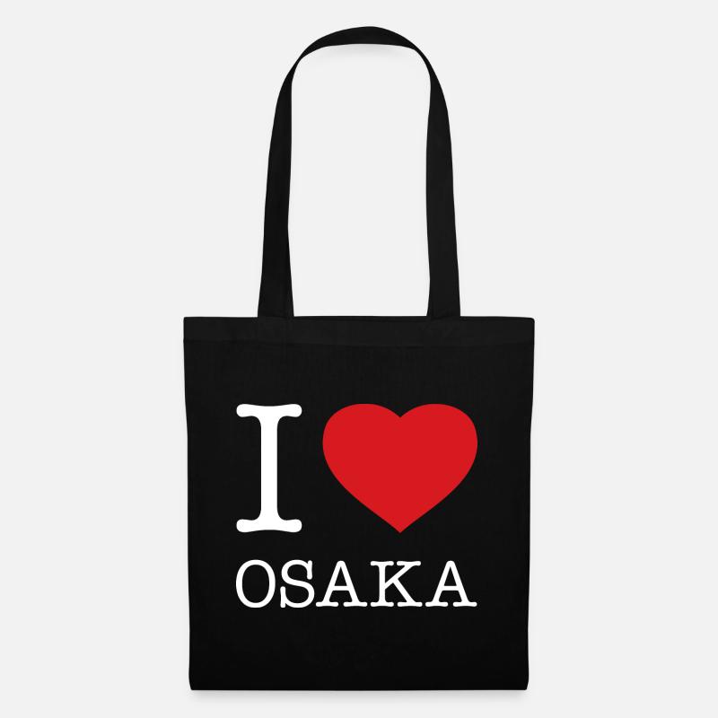 I LOVE OSAKA - Stoffbeutel - Schwarz