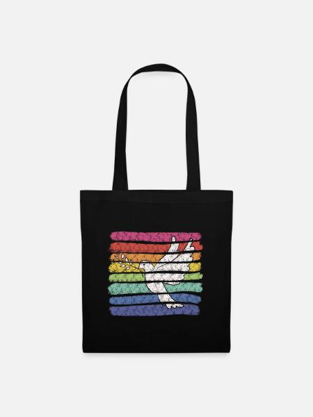Regenbogentaube - Stoffbeutel - Schwarz