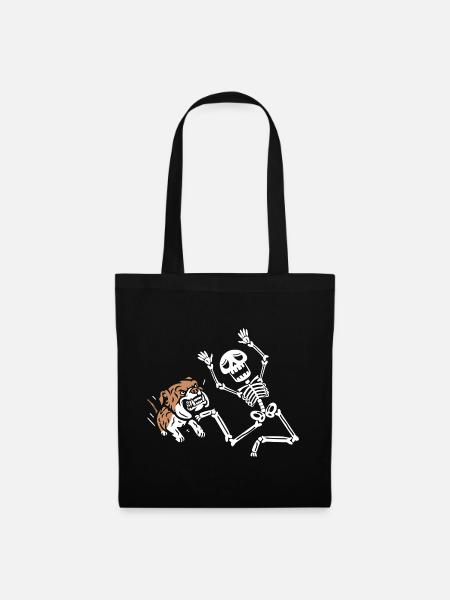 Skeleton running - Stoffbeutel - Schwarz