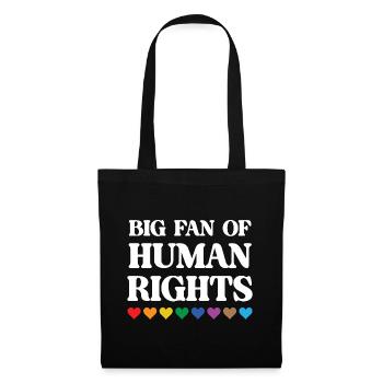 Mois de la fierté LGBTQ - Grand fan des droits de l’homme - Sac en tissu - noir - Devant