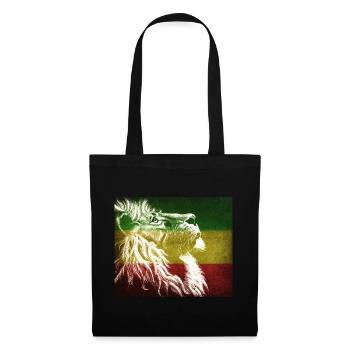 Reggae Löwenflagge Kunst - Stoffbeutel - Schwarz - Vorne