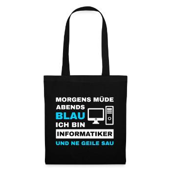 computer scientist programmer admin sayings funny - Tote Bag - black - Front