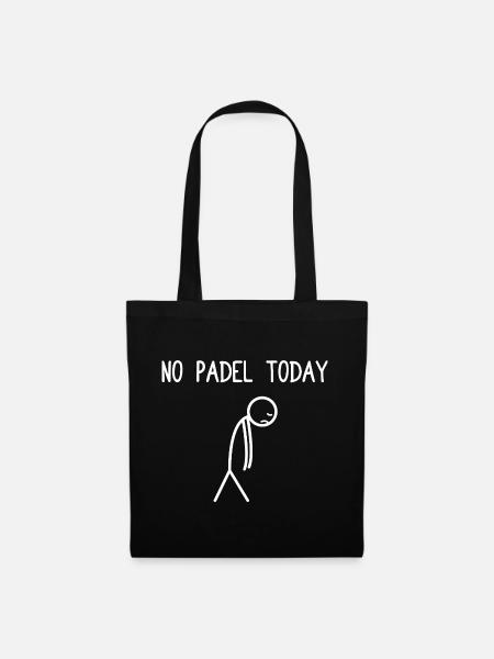 No Padel today funny padel ball player - Tote Bag - black