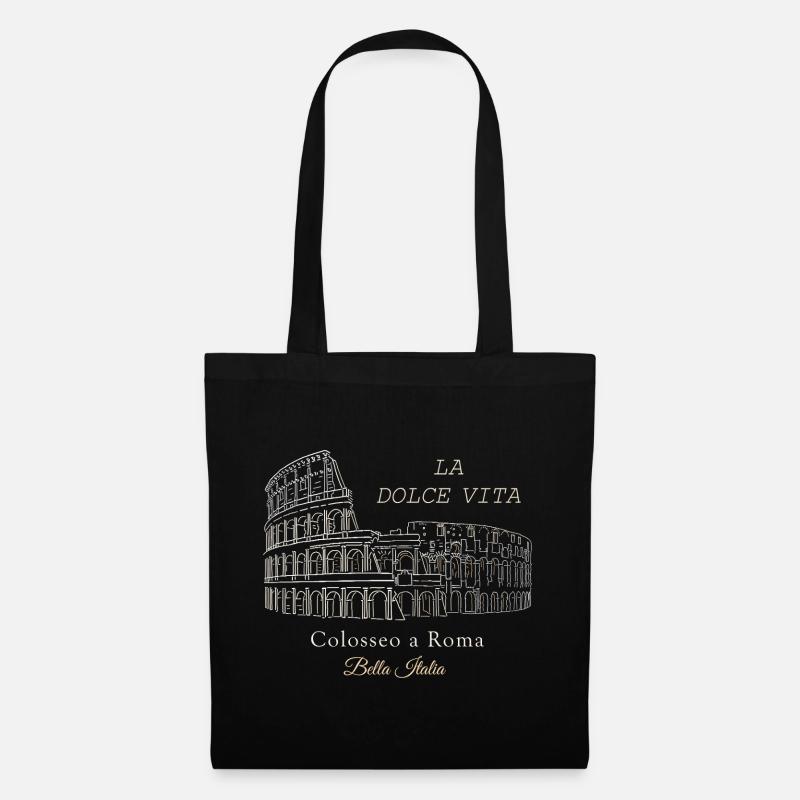 Colosseo Rom La Dolce Vita - Stoffbeutel - Schwarz