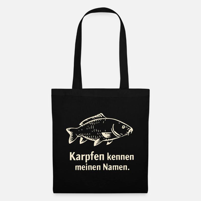 Karpfen Namens-Statement Design - Stoffbeutel - Schwarz