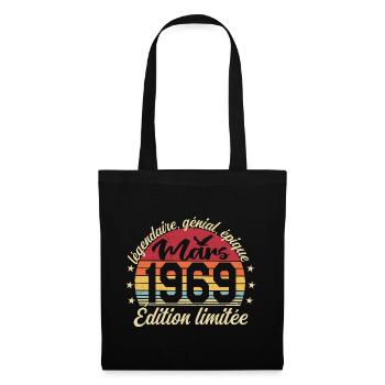 March 1969 57 Years Birthday Gift March 1969 - Tote Bag - black - Front