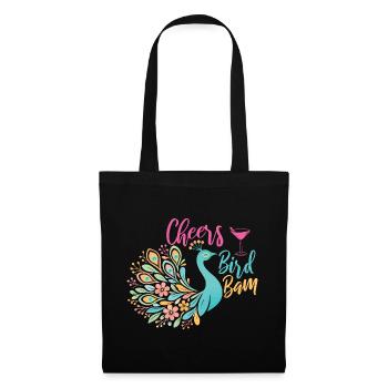 Cheers Bird Bam Mahjong Tiles Funny - Tote Bag - black - Front