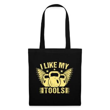Passionnés de fitness J’aime mes outils gymnastique de calisténique - Sac en tissu - noir - Devant