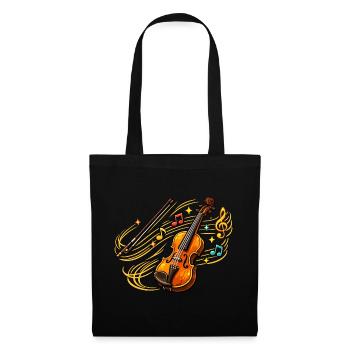 Sound peg violin - Tote Bag - black - Front