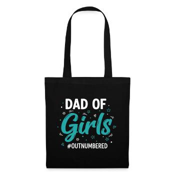 Papa fille dit Papa des filles - Sac en tissu - noir - Devant
