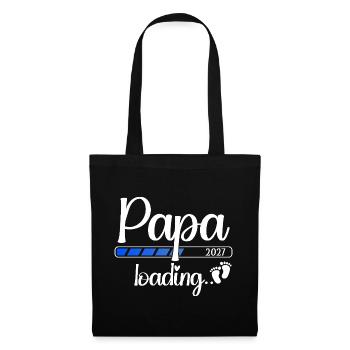 Papa 2027 Loading Werdender Papa 2027 - Stoffbeutel - Schwarz - Vorne