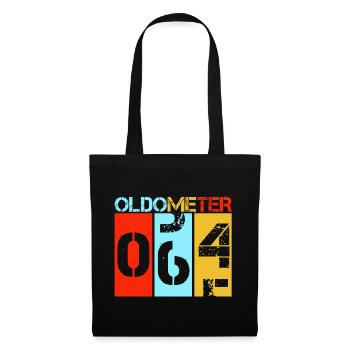 Oldometer 64 Vierundsechzigster Geburtstag - Stoffbeutel - Schwarz - Vorne