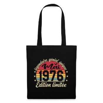 les légendes sont nées mai 1976 - Sac en tissu - noir - Devant