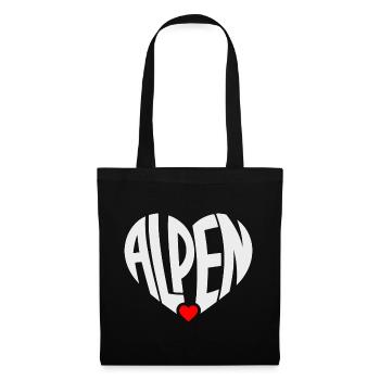 Alps Heart Typo - Tote Bag - black - Front