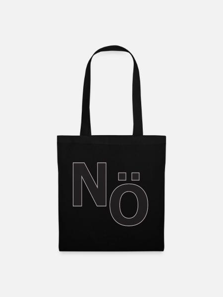 No – Minimal Typografie Statement - Stoffbeutel - Schwarz