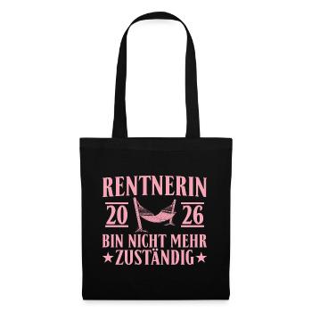 Retraité 2026 - Don non responsable - Sac en tissu - noir - Devant