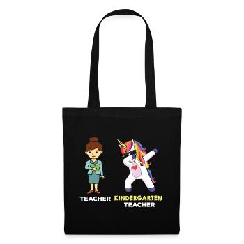 Kindergarten Teacher Dabbing Unicorn - Tote Bag - black - Front