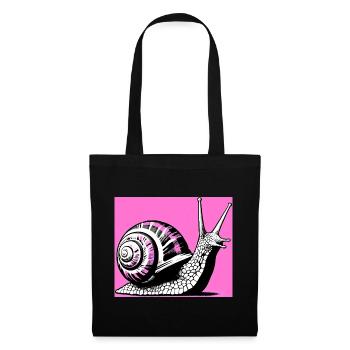 Escargot - Sac en tissu - noir - Devant