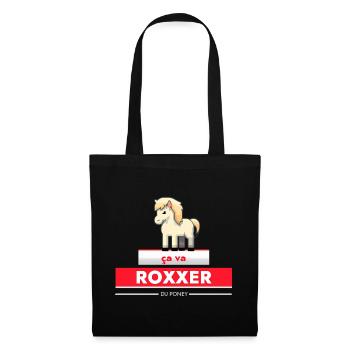 Ça va roxxer du poney - Sac en tissu - noir - Devant