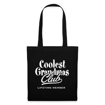 Coolste Großmütter Club Logo - Stoffbeutel - Schwarz - Vorne