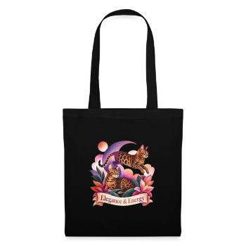 Aesthetic Bengal Cats Art - Tote Bag - black - Front