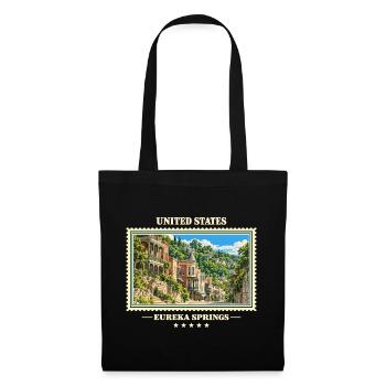Vereinigte Staaten Eureka Springs Vintage Reisemar - Stoffbeutel - Schwarz - Vorne