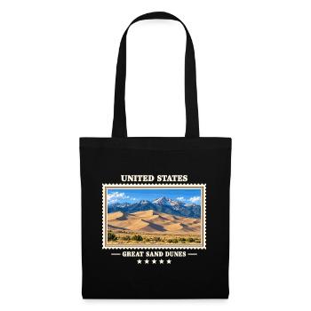 Vereinigte Staaten Great Sand Dunes Vintage Reisem - Stoffbeutel - Schwarz - Vorne