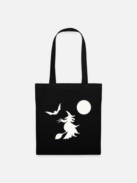hexe_halloween- - Stoffbeutel - Schwarz