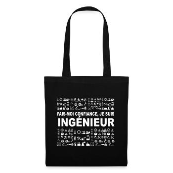 Ingénieur confiance - Sac en tissu - noir - Devant