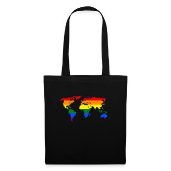 LGBT PRIDE Partout dans le monde - Sac en tissu - noir - Devant