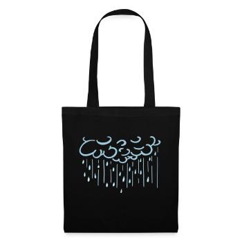 Donnerwetter - Rain - Cloud - Clouds - Gift - Tote Bag - black - Front