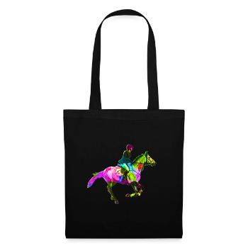 Cavalière colorée - Sac en tissu - noir - Devant