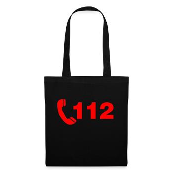 Feuer 112 - Stoffbeutel - Schwarz - Vorne