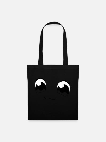 Augen - Stoffbeutel - Schwarz