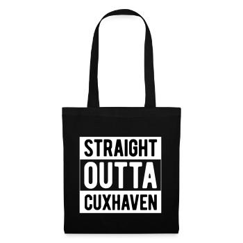 Cuxhaven straight outta cuxhaven - Stoffbeutel - Schwarz - Vorne