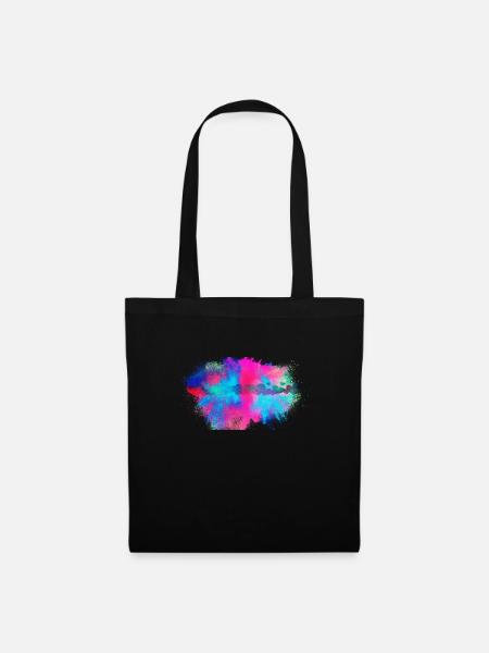 Heart colorful - Tote Bag - black