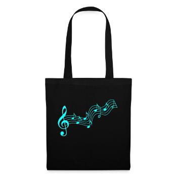 Musique Partitions - Sac en tissu - noir - Devant